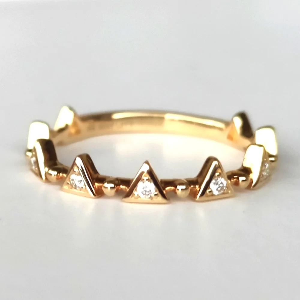 Bony Levy 18K Diamond Diamond Accent Triangular Station Crown Ring